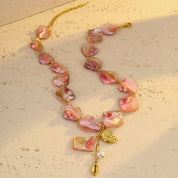 Pink Shell Statement Necklace