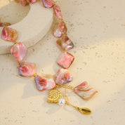 Pink Shell Statement Necklace