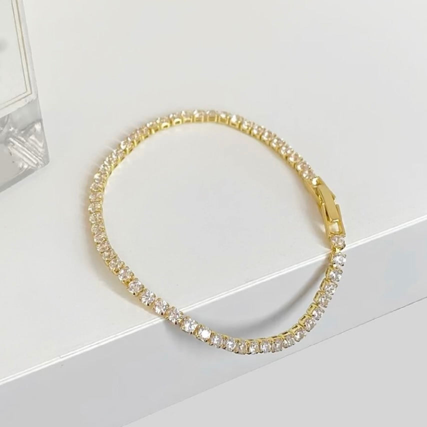 Dainty tennis bracelet