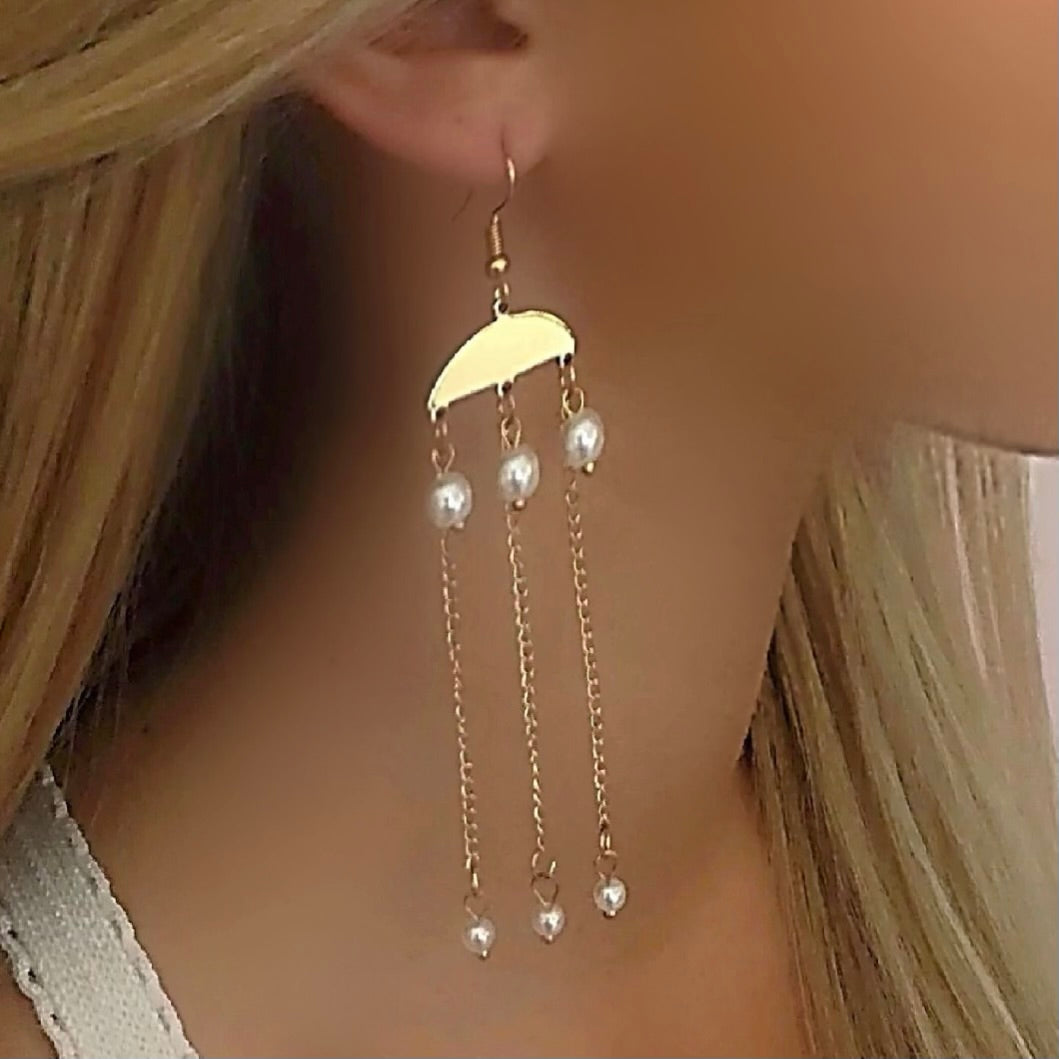 Pearl Chandelier Earrings