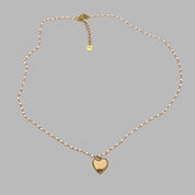 Heart pearl necklace
