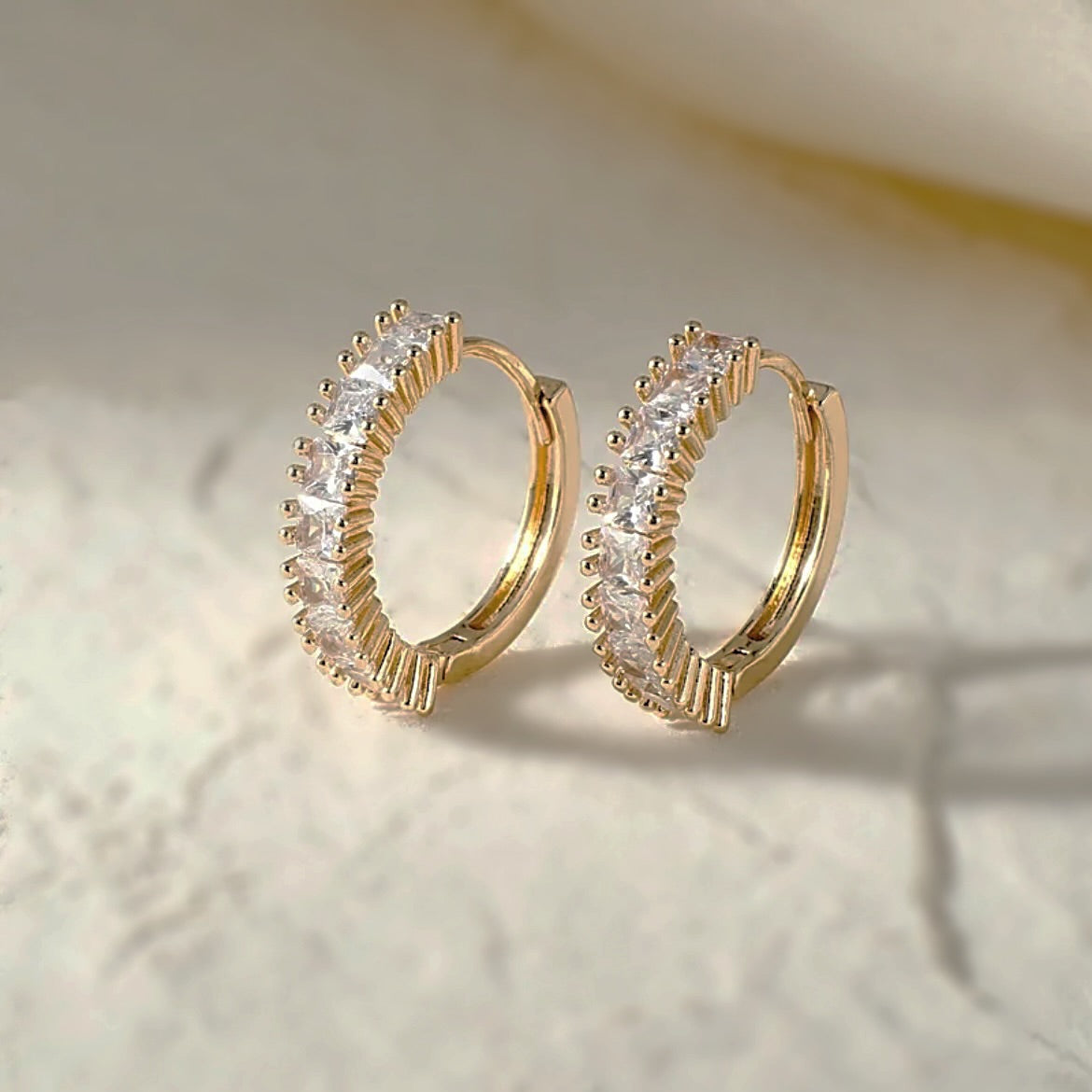 Diamond Hoop Earrings