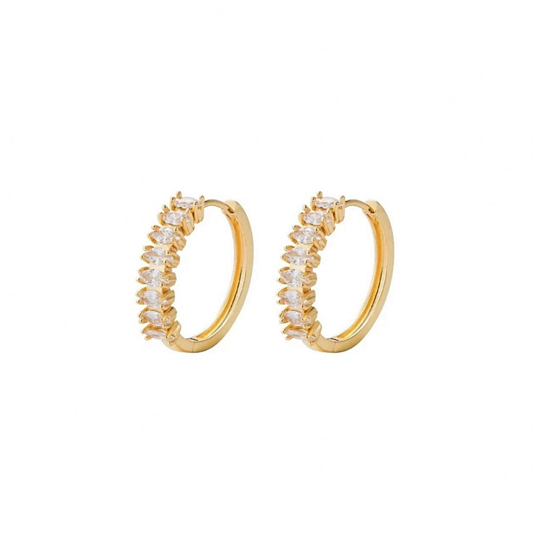 Diamond Hoop Earrings