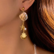 Beige shell necklace
