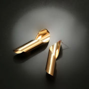 Gold twirl earrings 