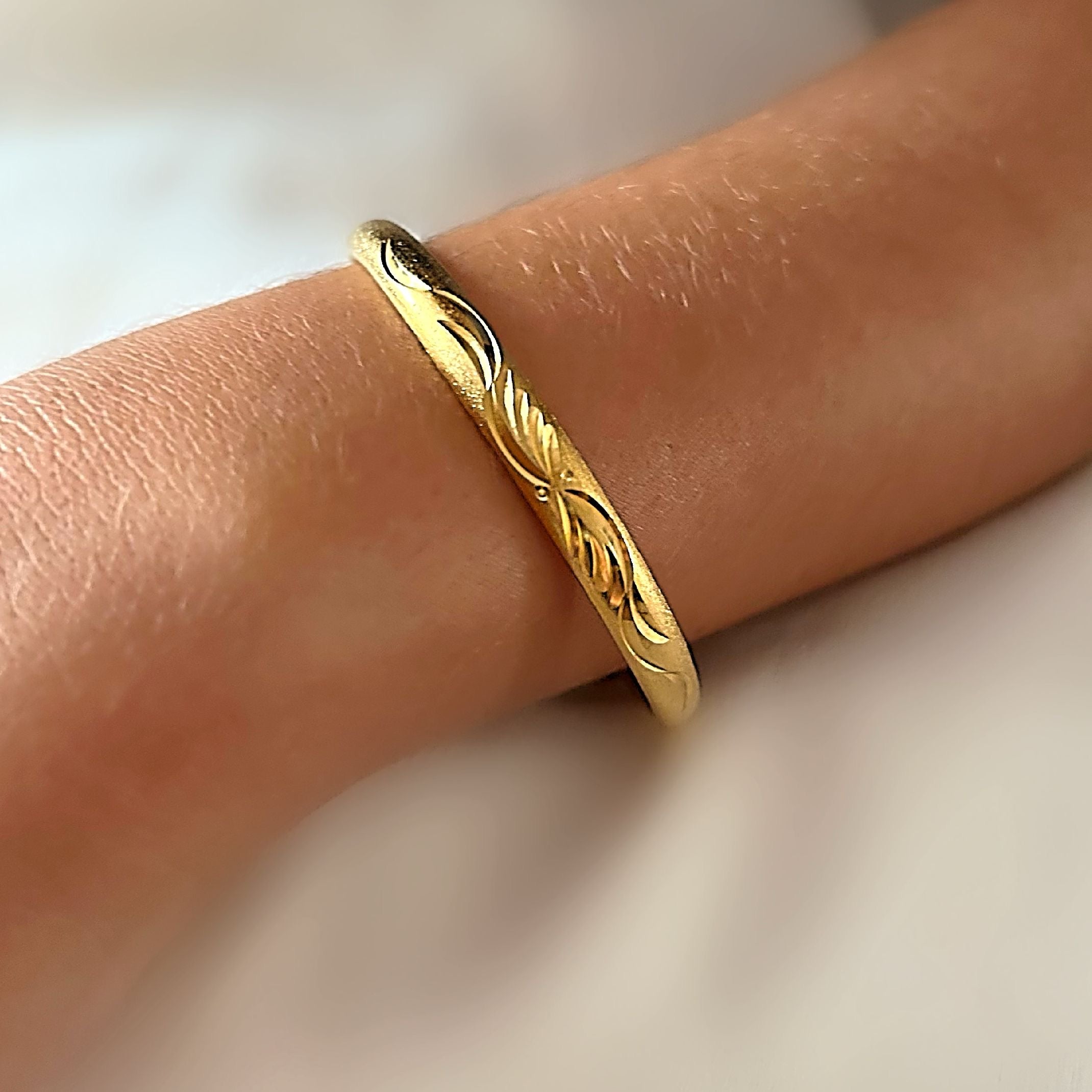 Gold angel wing bangle