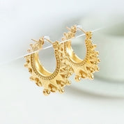 Gold creole earrings