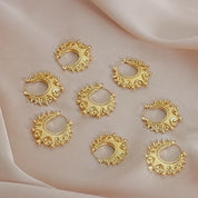 Gold creole earrings