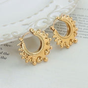 Gold creole earrings