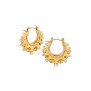 Gold creole earrings