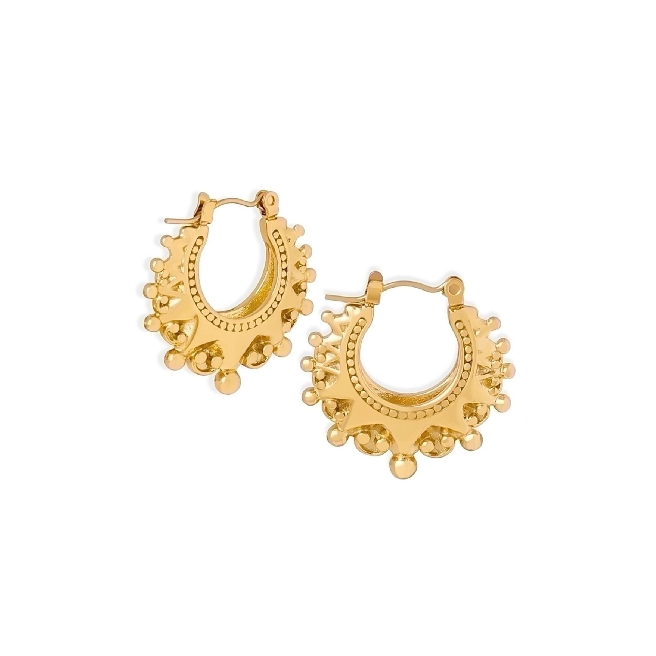 Gold creole earrings