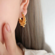 Gold creole earrings