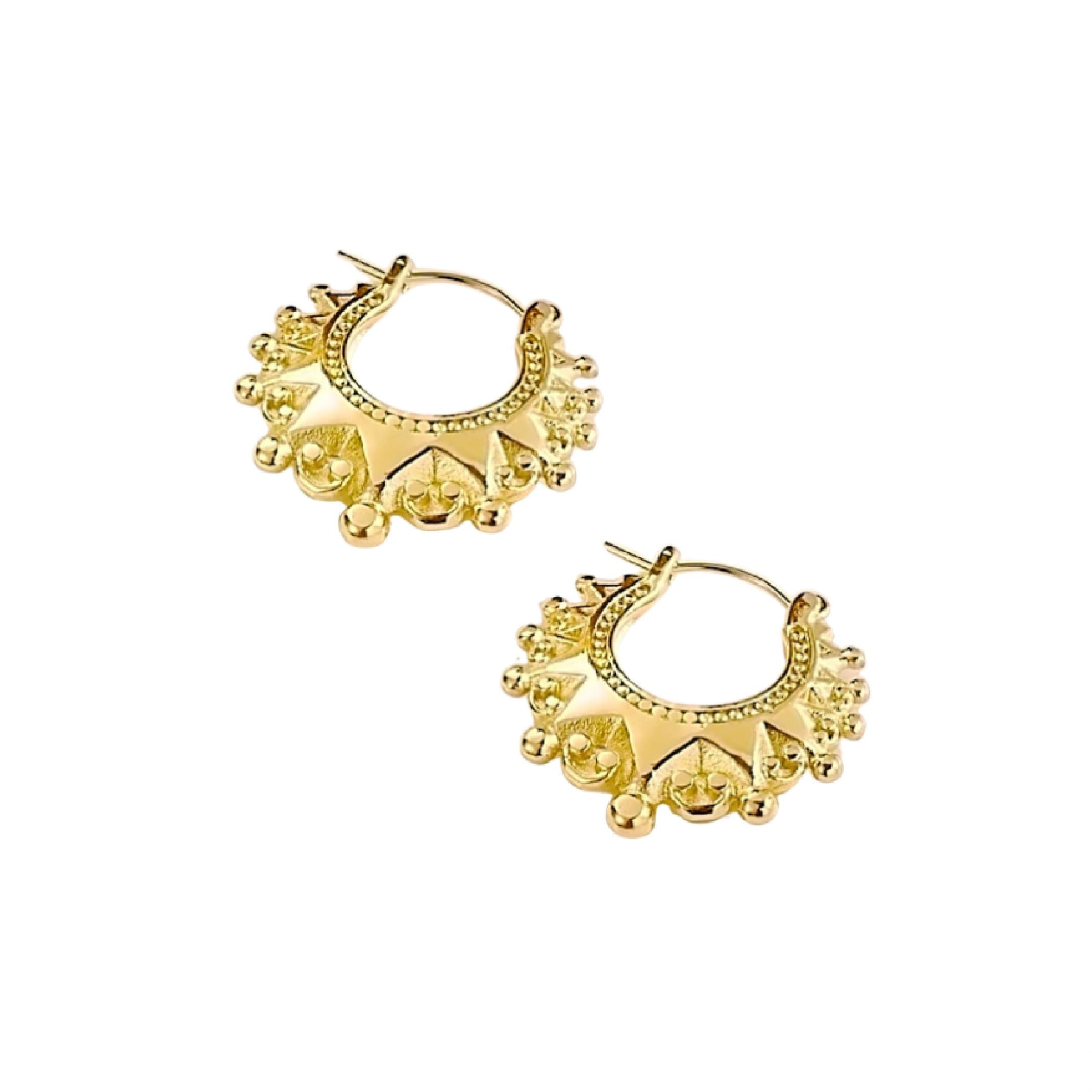 Gold creole earrings