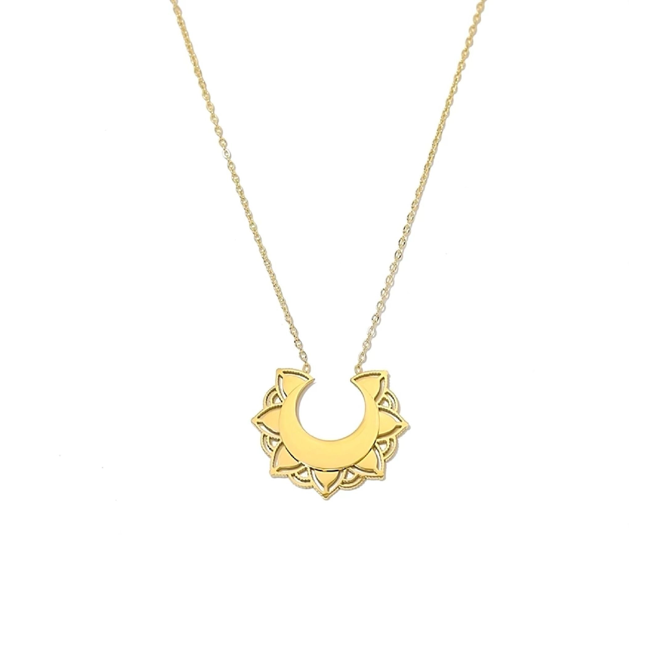 Gold creole necklace