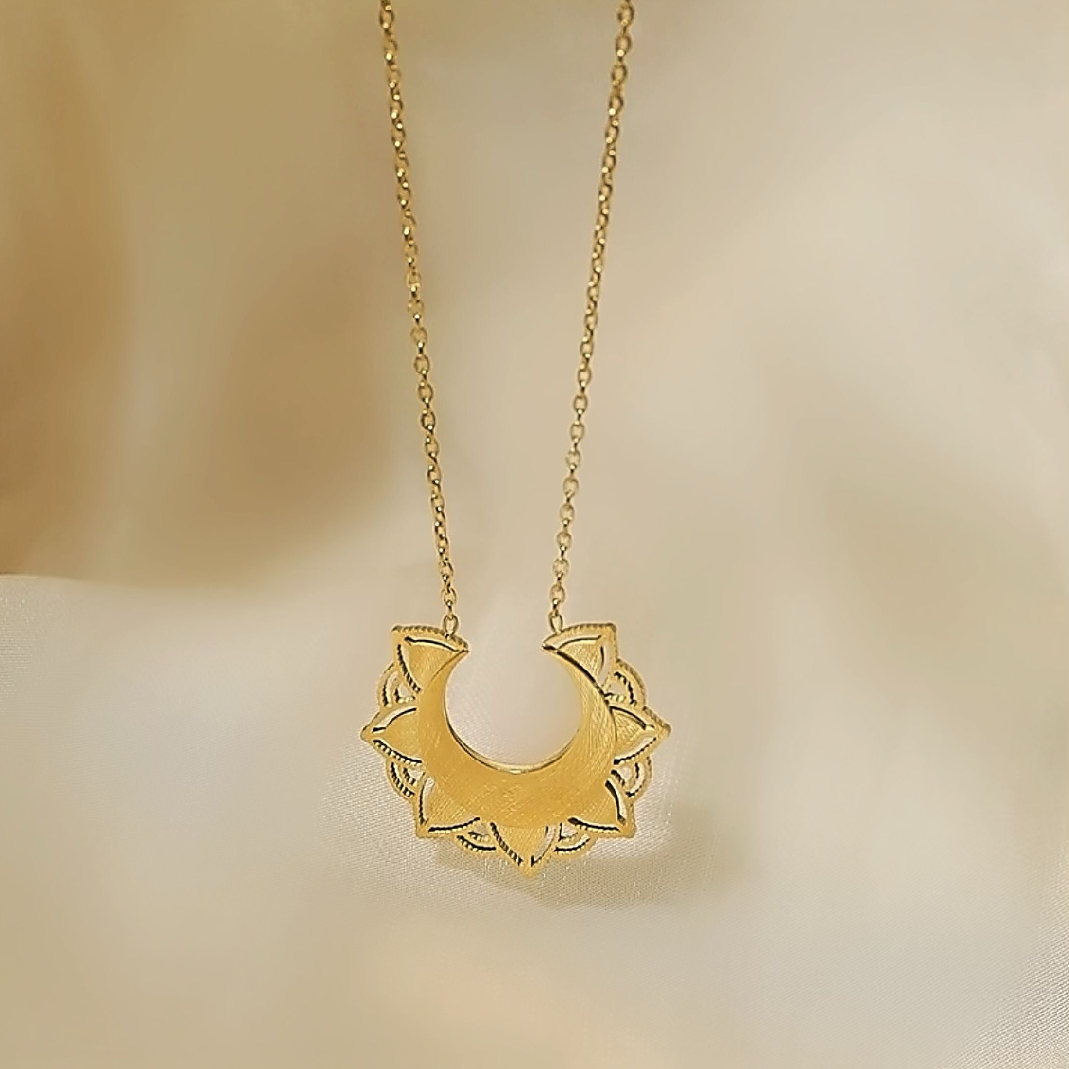 Gold creole necklace
