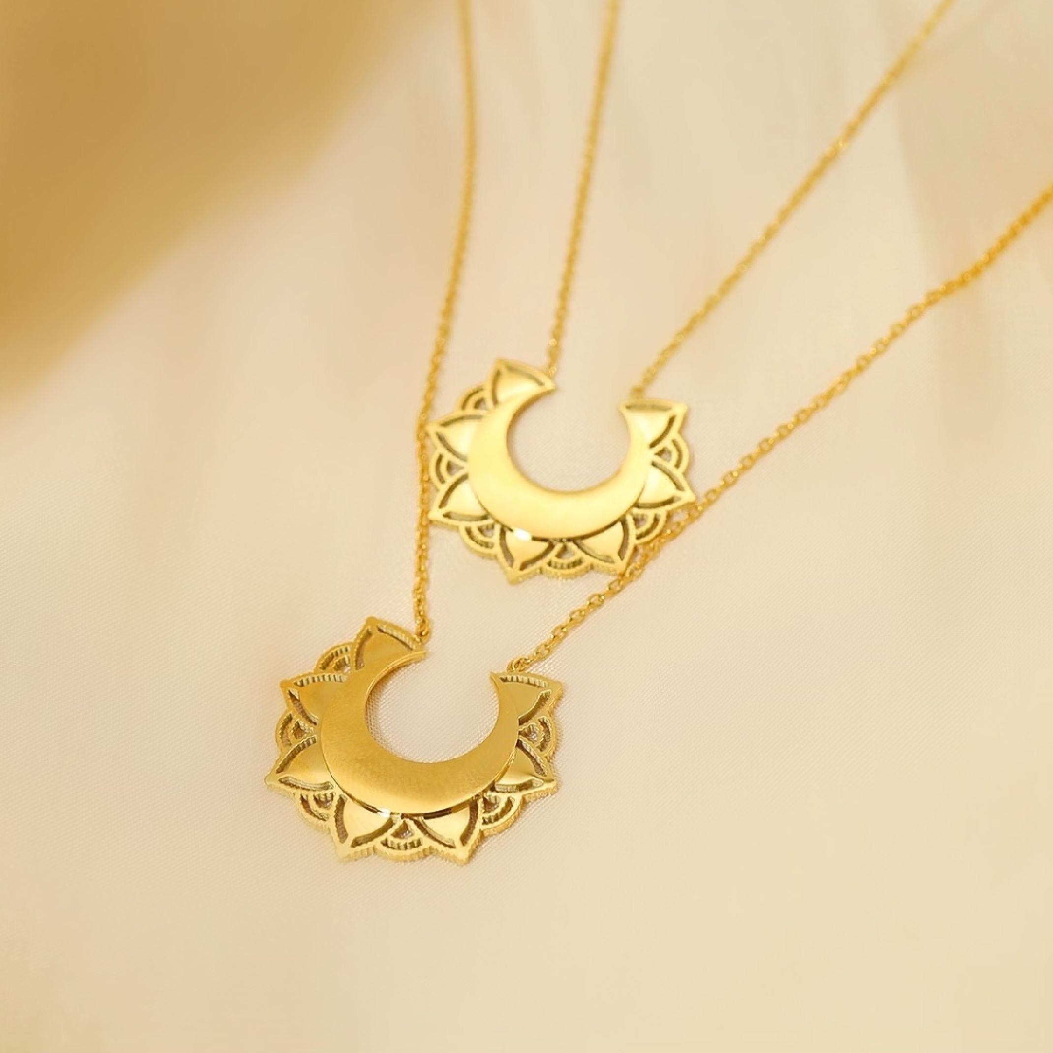 Gold creole necklace