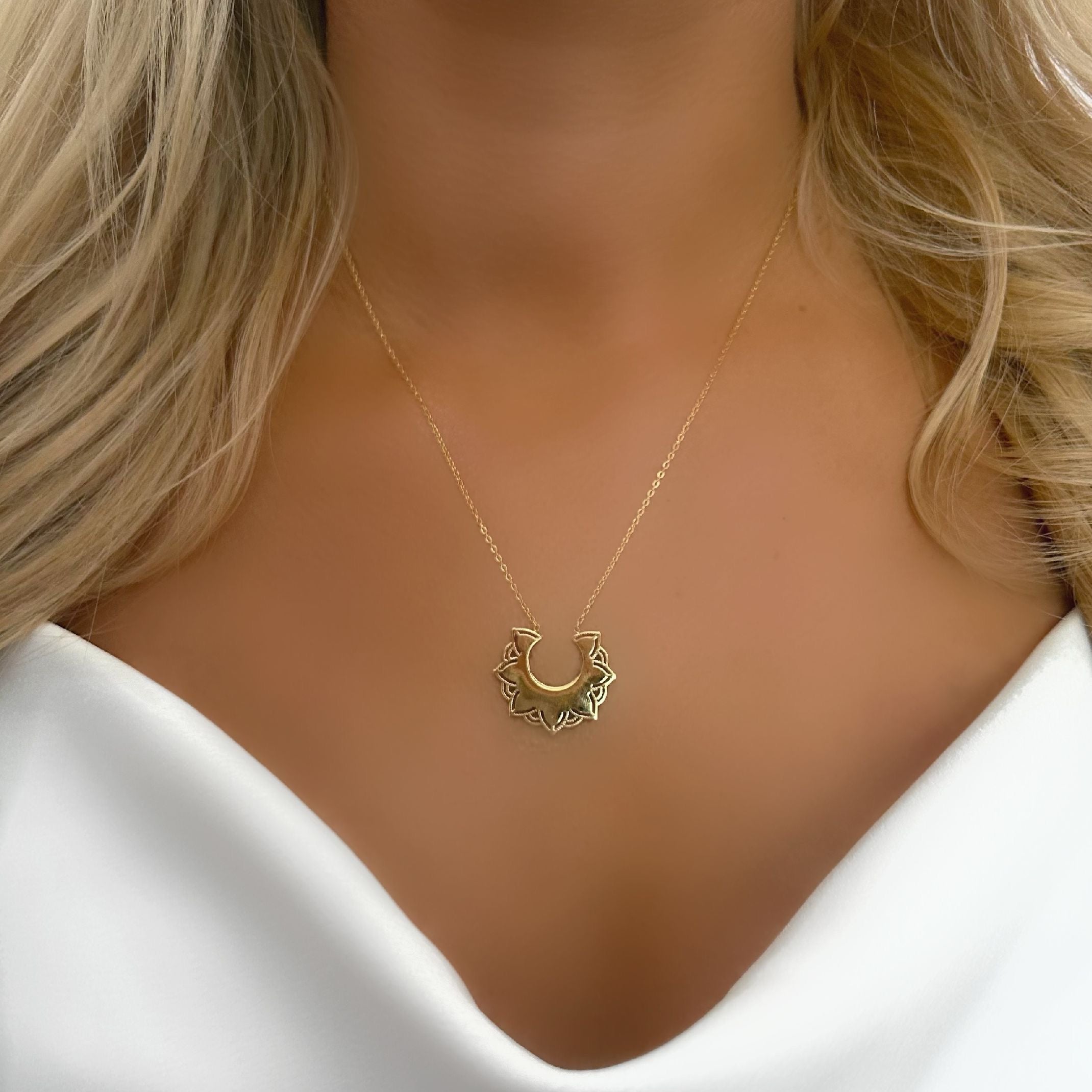 Gold creole necklace