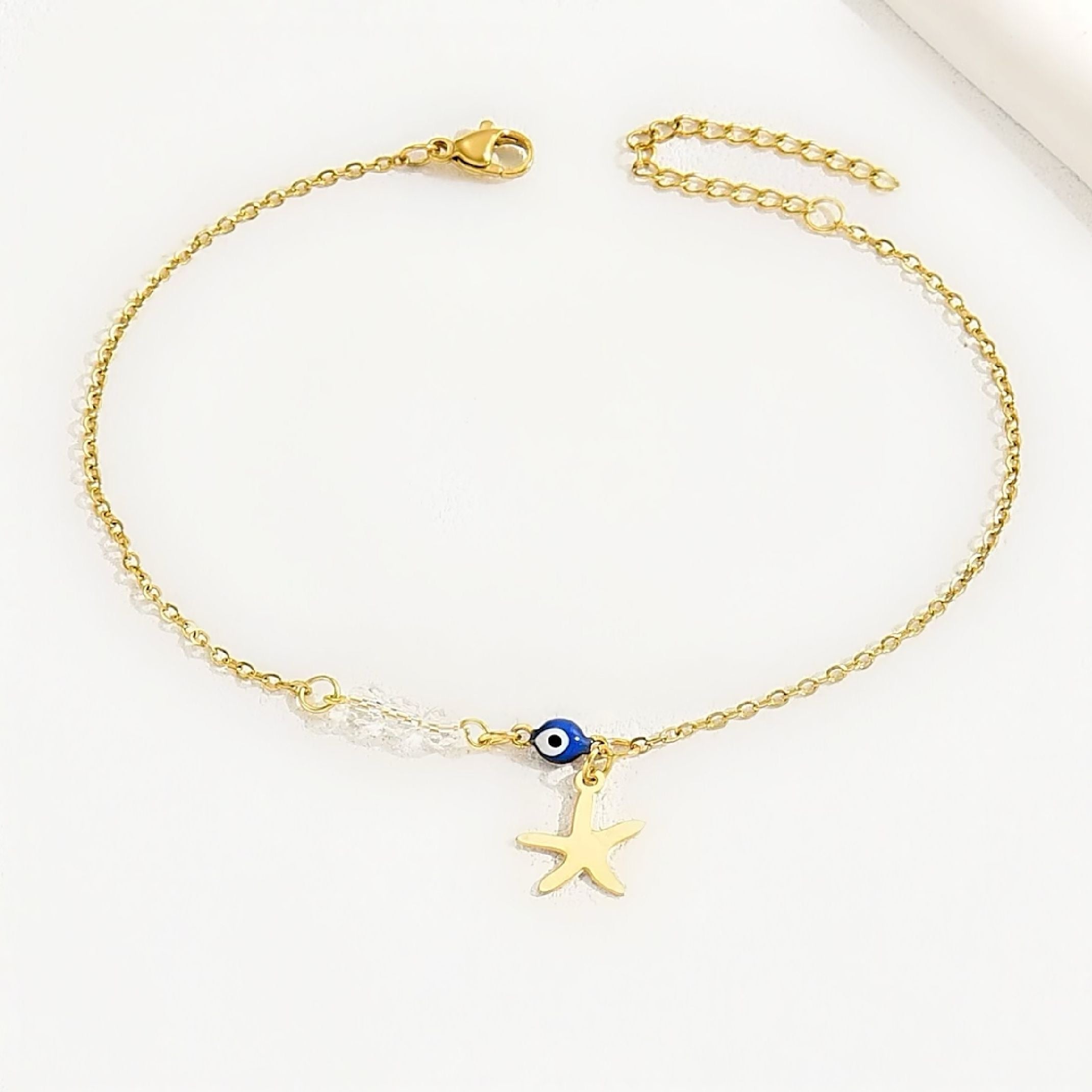 Evil eye anklet