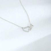 Silver infinity heart necklace