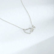 Silver infinity heart necklace 