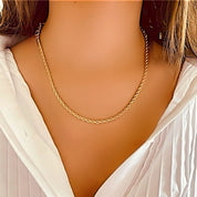 14K Gold Twist Necklace