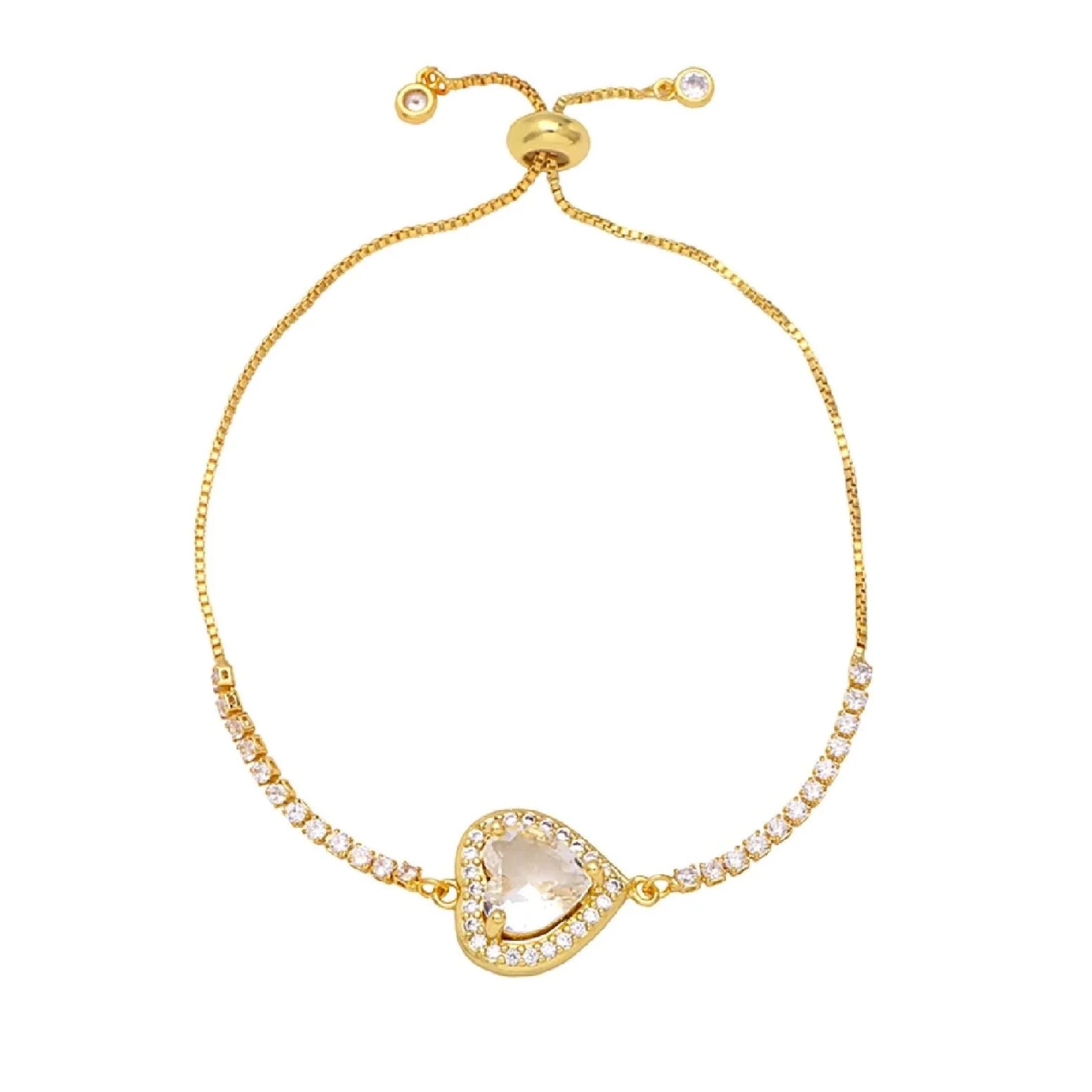 Diamond heart bracelet