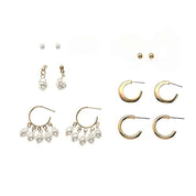 Hope and pearl earring stack