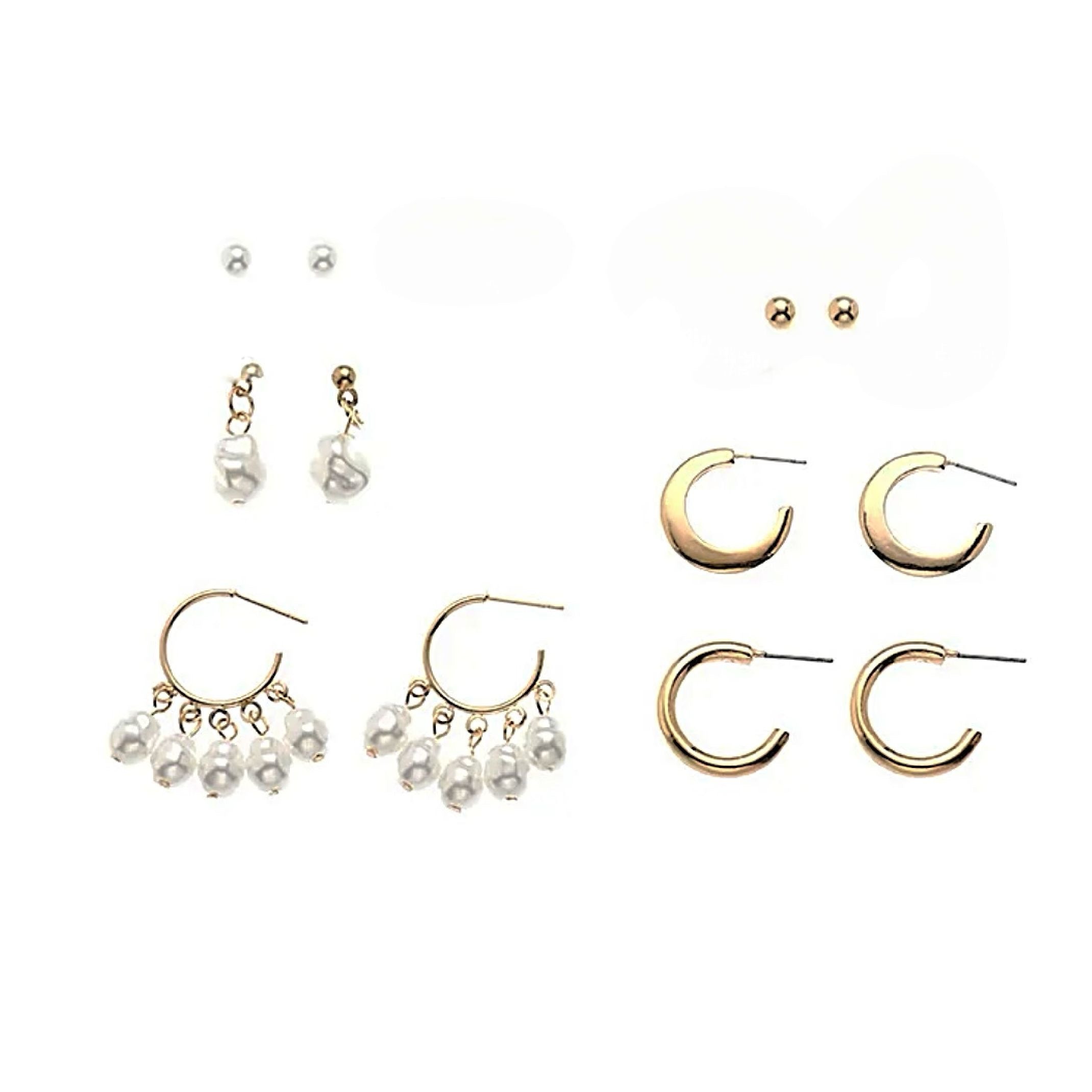 Hope and pearl earring stack