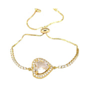 Diamond heart bracelet
