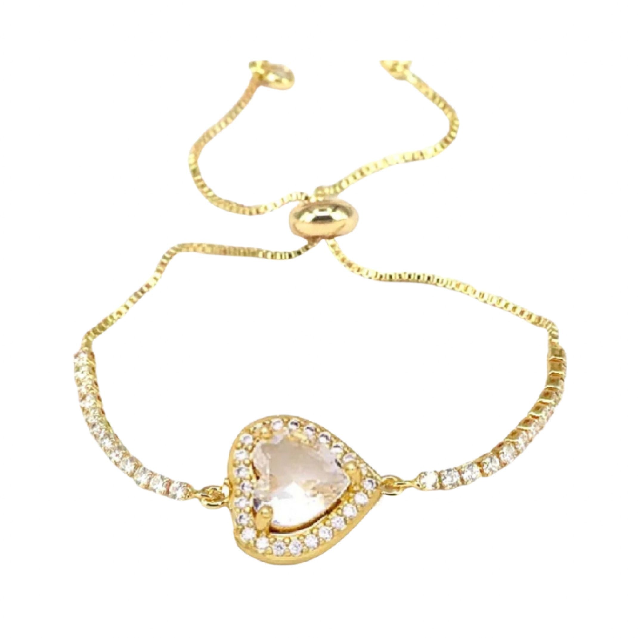 Diamond heart bracelet