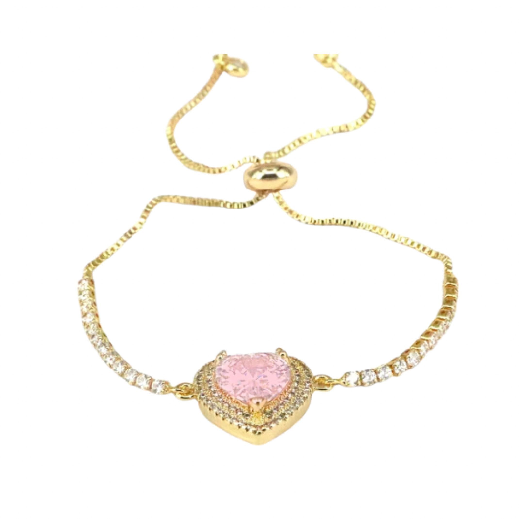 Pink heart bracelet