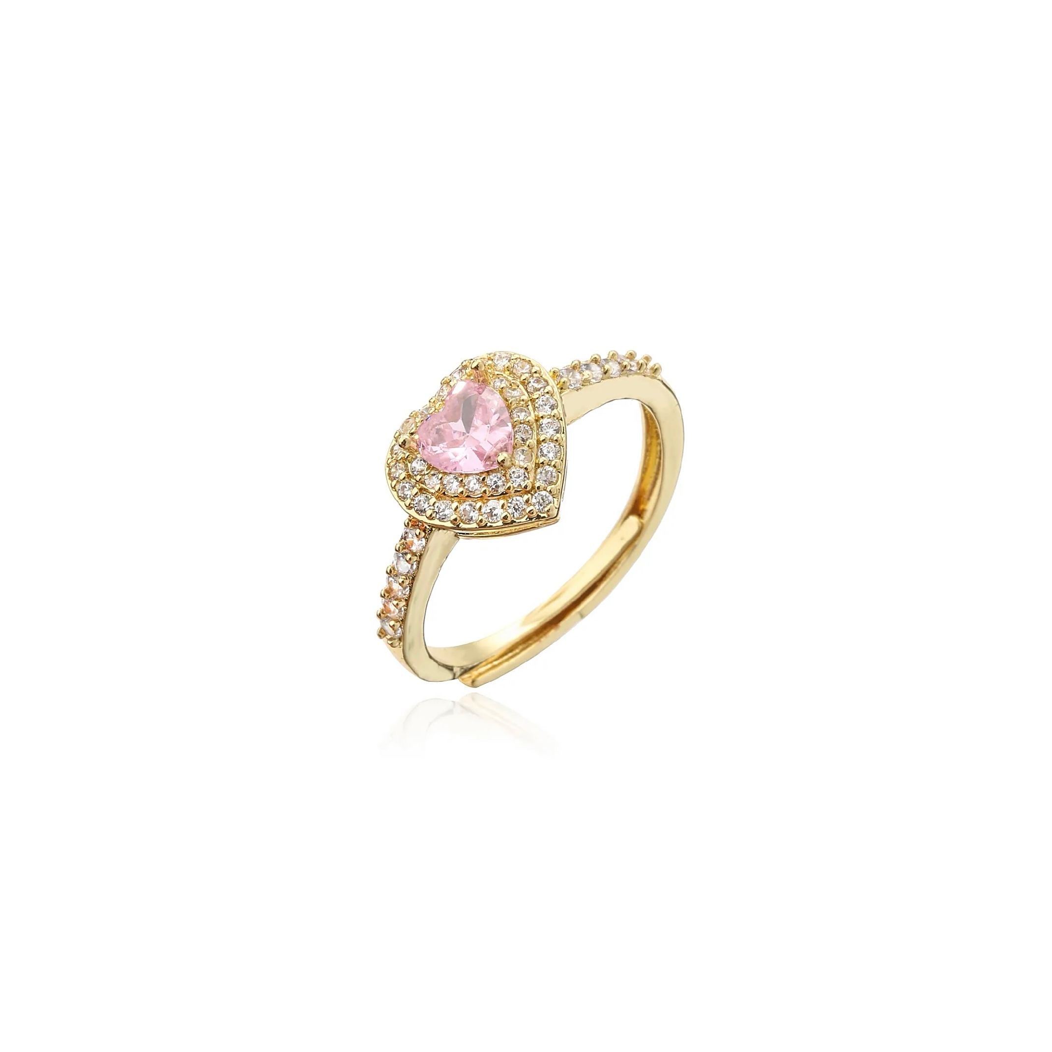Pink heart ring 