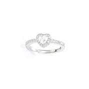 Silver heart ring