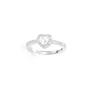 Silver heart ring 