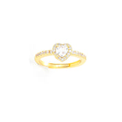 Gold heart ring