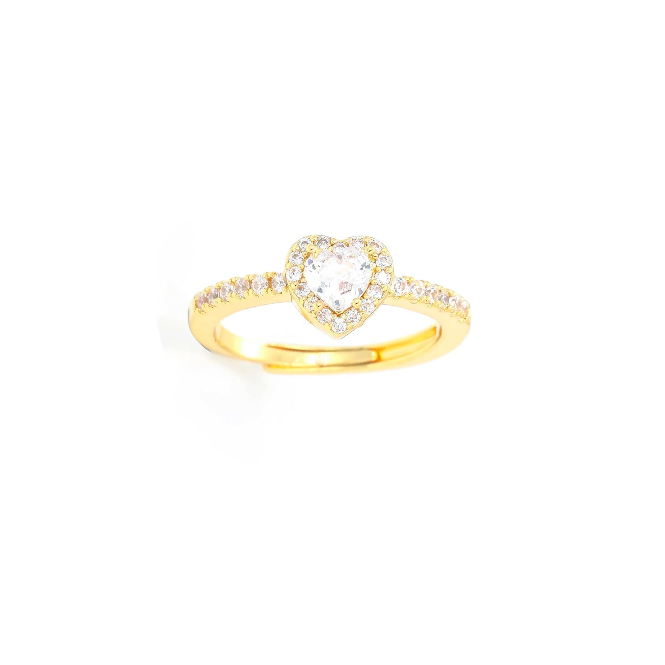 Gold heart ring