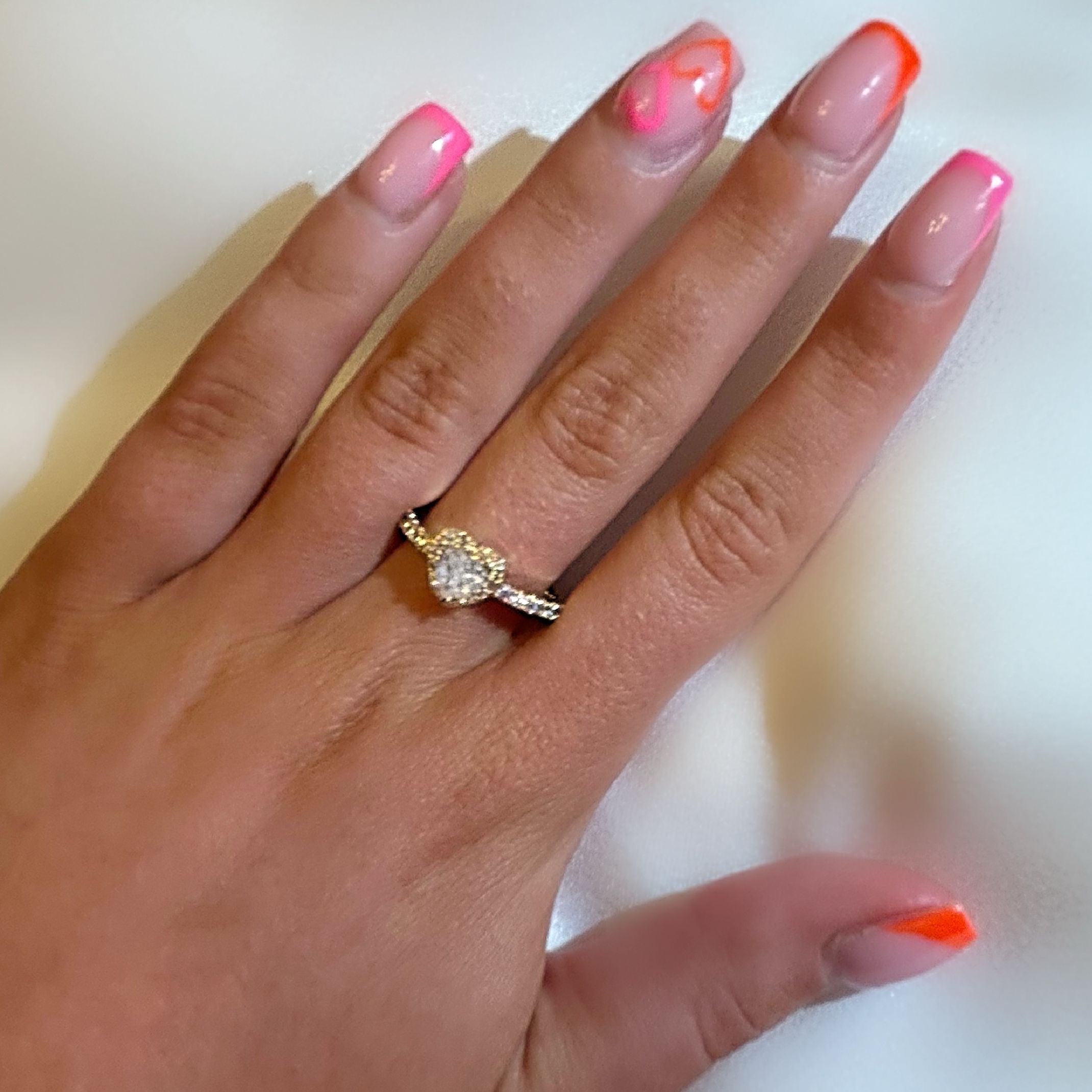 Gold heart ring