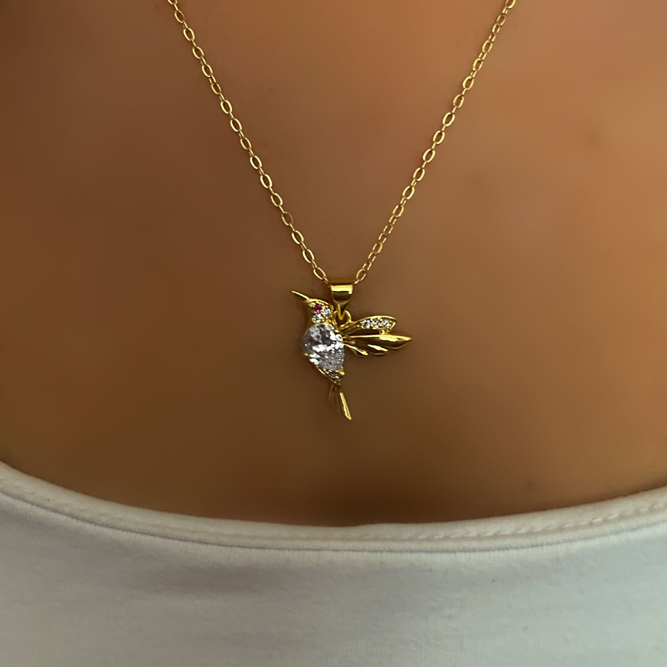 Hummingbird necklace