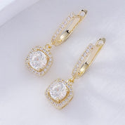 Diamond huggie earrings