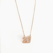 Rose gold swan necklace