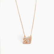 Rose gold swan necklace 