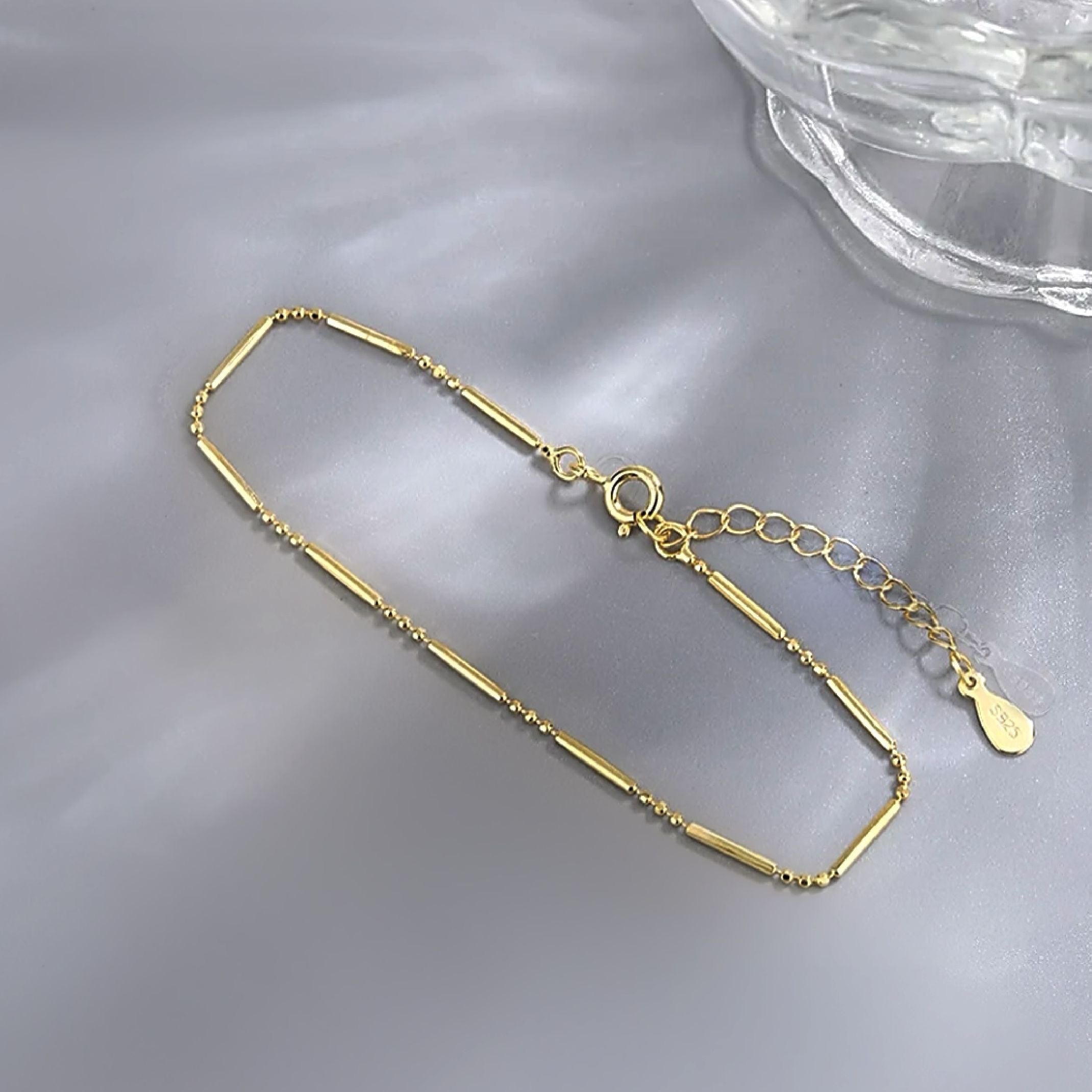 Gold bead bracelet 