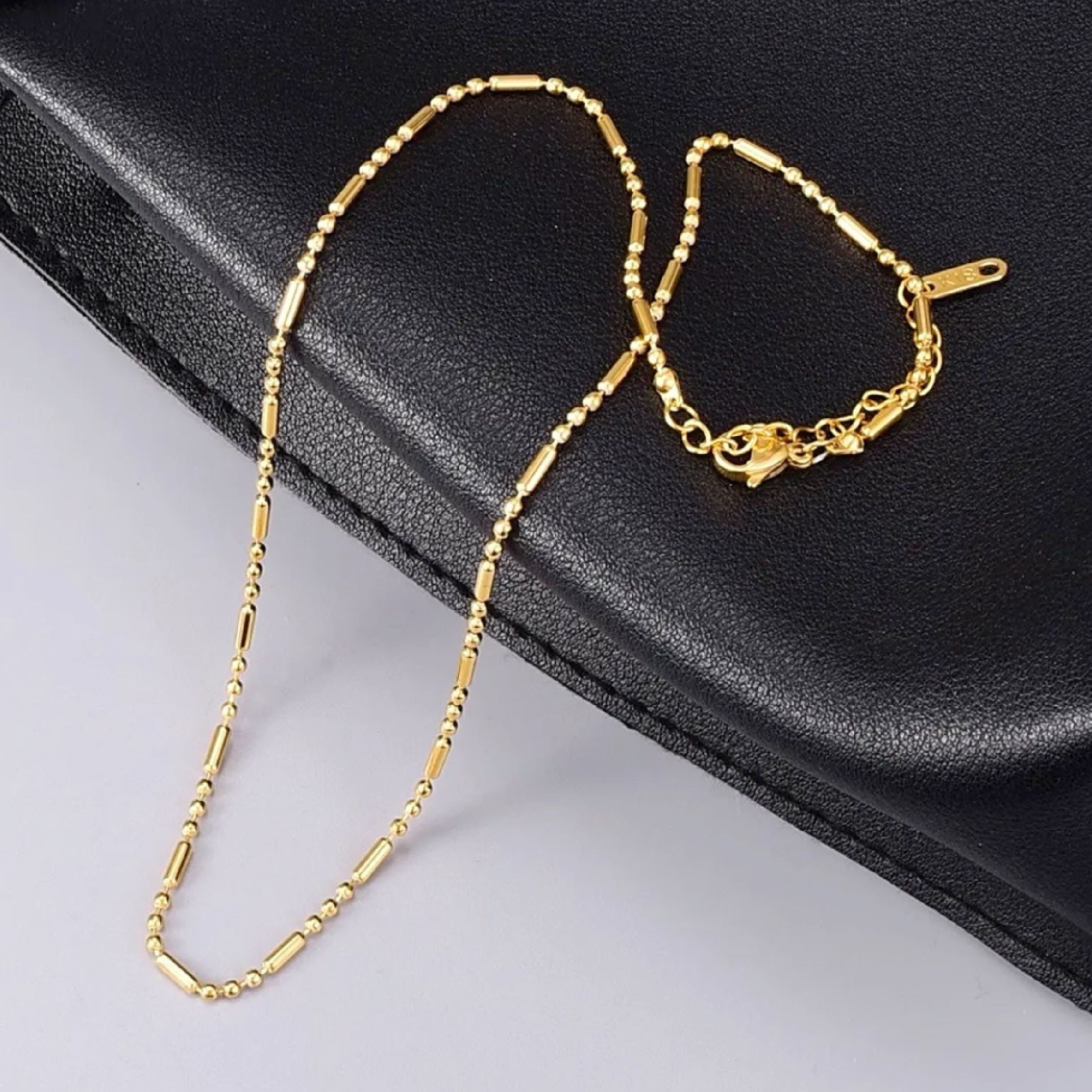 18k gold bead chain