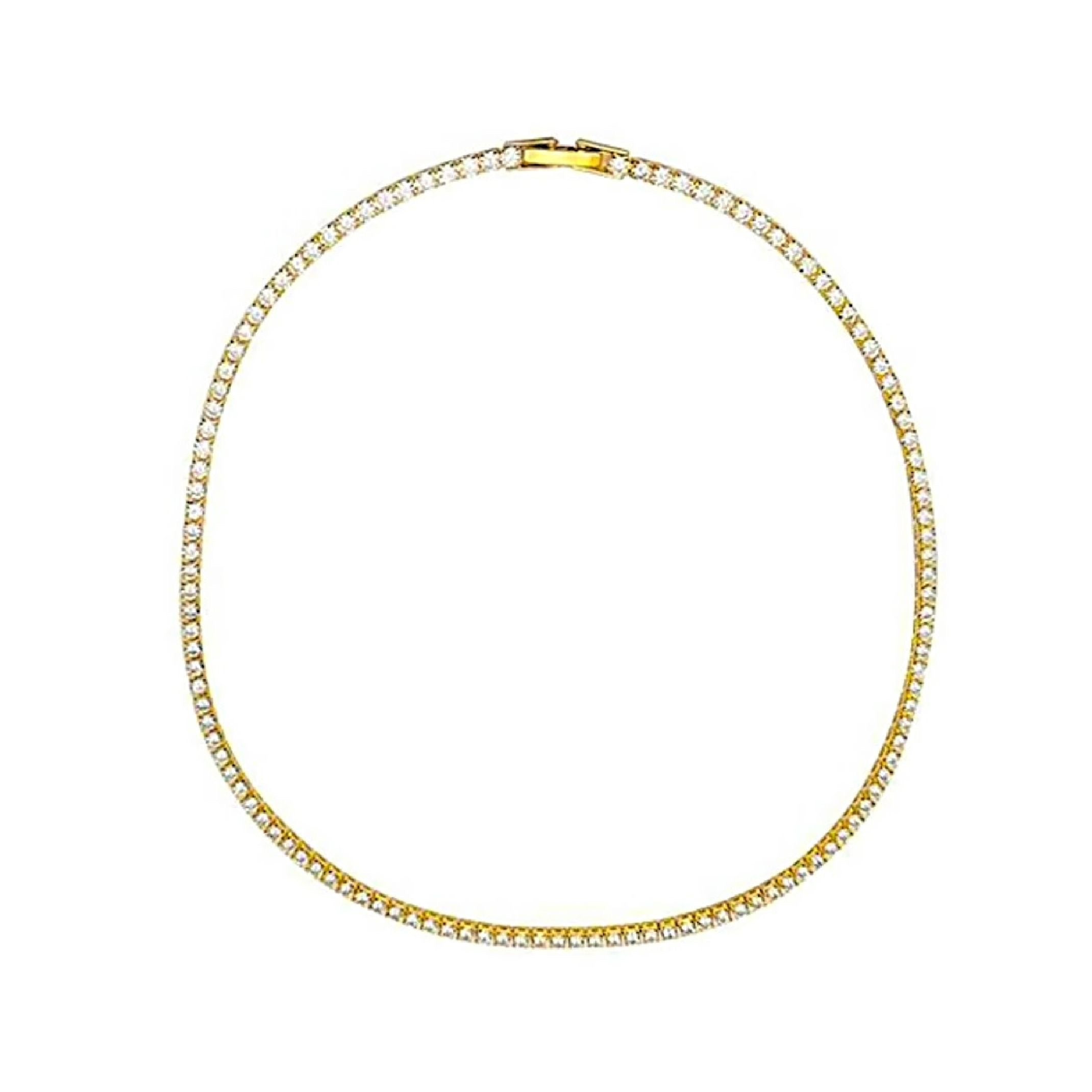 Dainty tennis necklace