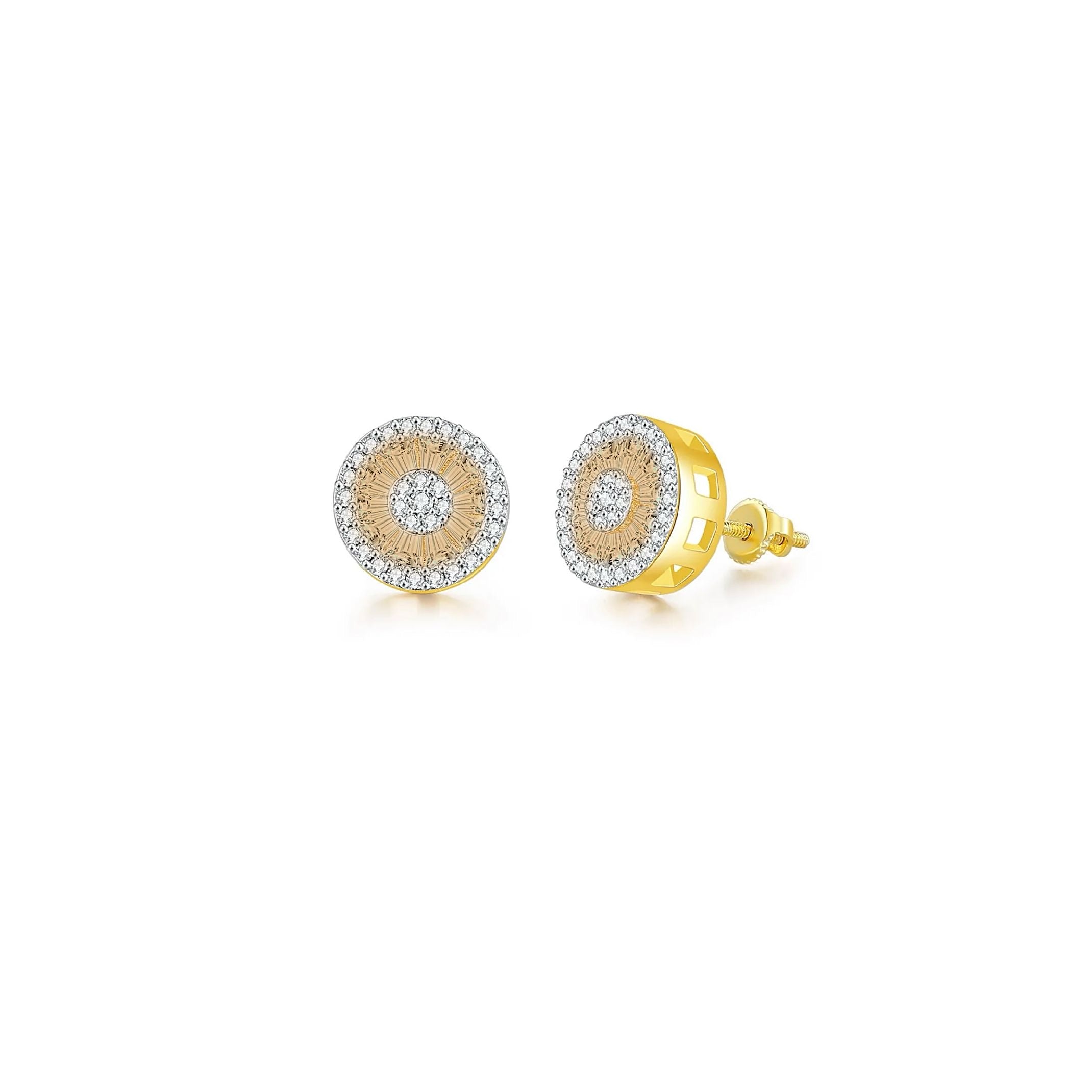 Gold Diamond Stud Earrings