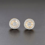 Gold Diamond Stud Earrings