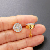 Gold Diamond Stud Earrings