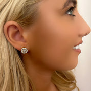Gold Diamond Stud Earrings