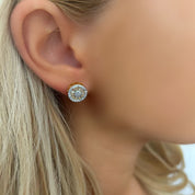Gold Diamond Stud Earrings