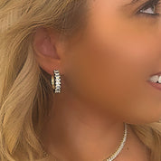 Crystal hoop earrings 
